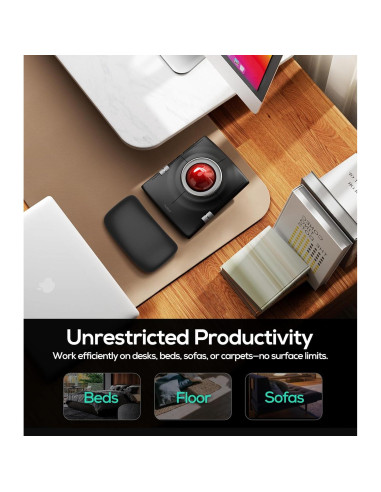 Ratón Trackball Inalámbrico Nulea M512 Ergonómico 55mm