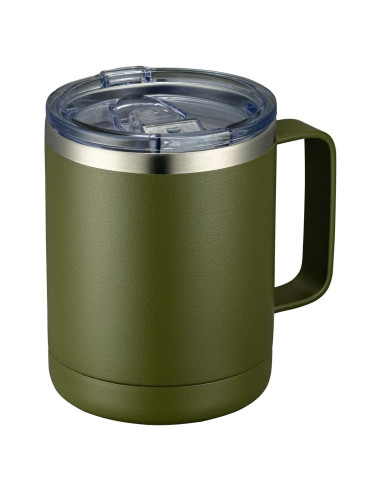 Taza de Café Aislada MEWAY 340g Verde Militar Doble Pared