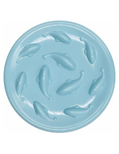 Cuenco de Alimentación Lenta Cilkus para Gatos y Perros Pequeños Azul