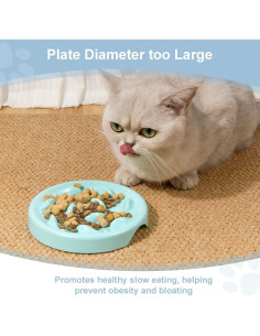 Cuenco de Alimentación Lenta Cilkus para Gatos y Perros Pequeños Azul 2