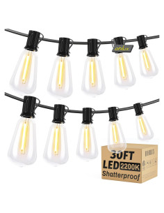 Cadena de Luces Exteriores OHLUX 9.14m LED Vintage 2200K