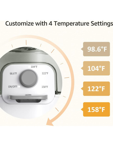 Calentador de Botellas de Bebé Grownsy K301-W, Agua Caliente Instantánea