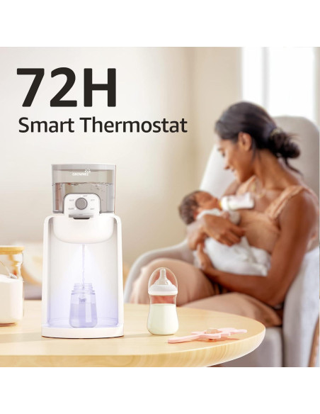 Calentador de Botellas de Bebé Grownsy K301-W, Agua Caliente Instantánea