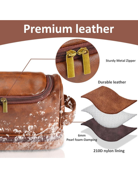 Bolsa de Aseo de Cuero Personalizada Sparklove 28.4x12.2 cm