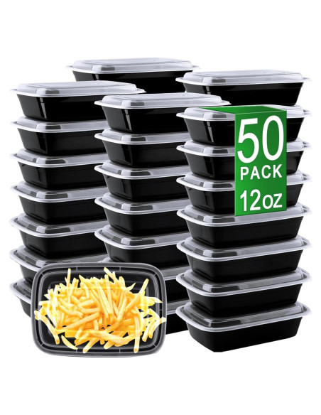 Contenedores de Comida Desechables APSIC 12oz 50 Piezas