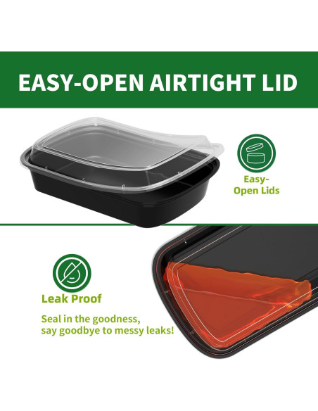 Contenedores de Comida Desechables APSIC 12oz 50 Piezas