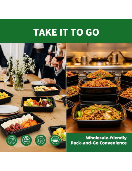 Contenedores de Comida Desechables APSIC 12oz 50 Piezas