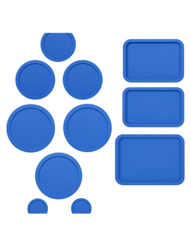 Tapa de Reemplazo Pyrex Azul 9 Piezas - A prueba de Fugas