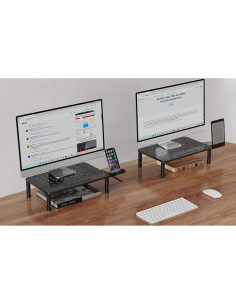 Soporte para Monitor Zimilar 2 Pack Ajustable 3 Alturas 20kg 2
