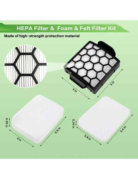 Filtros de Reemplazo VIEWALL para Aspiradora Shark ZU102 ZU60 ZU62