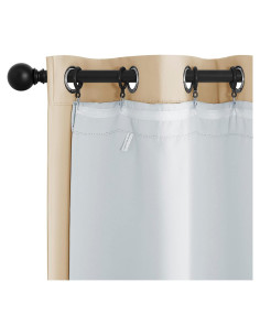 Forros de Cortina Opaca NICETOWN 2 Paneles 27x40 cm Blanco