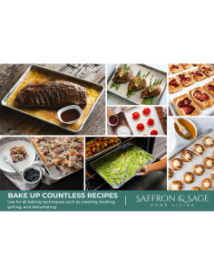 Bandeja para Galletas Saffron & Sage 2 Piezas Aluminio 45.72x33.02 cm 2