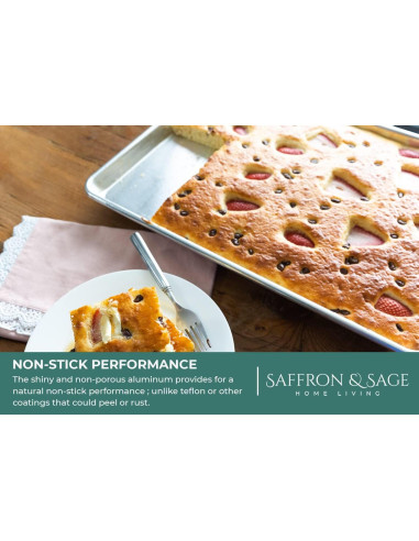 Bandeja para Galletas Saffron & Sage 2 Piezas Aluminio 45.72x33.02 cm