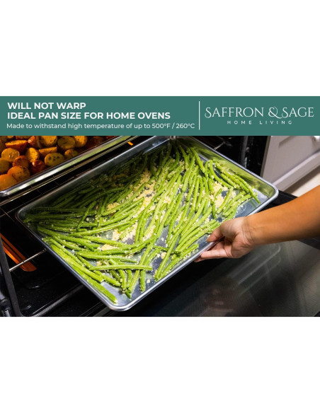 Bandeja para Galletas Saffron & Sage 2 Piezas Aluminio 45.72x33.02 cm