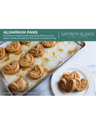 Bandeja para Galletas Saffron & Sage 2 Piezas Aluminio 45.72x33.02 cm