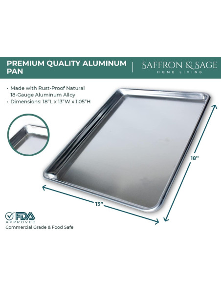 Bandeja para Galletas Saffron & Sage 2 Piezas Aluminio 45.72x33.02 cm