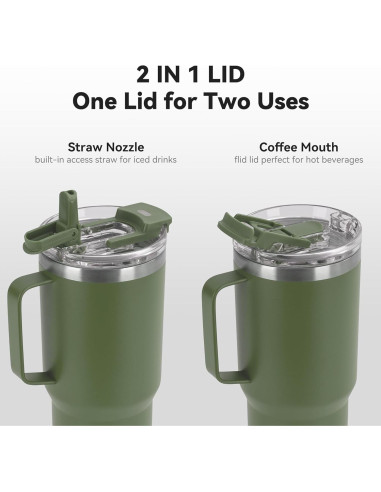 Vaso Aislado de 30oz HASLE OUTFITTERS Verde Militar Doble Pared