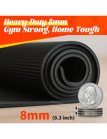 Alfombrilla de Ejercicio VTORY 182x122cm Antideslizante 8mm