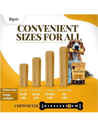 Dogsee Yak Chews para Perros Pequeños - 5 Barras 168g