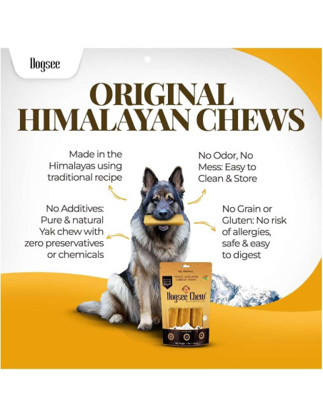 Dogsee Yak Chews para Perros Pequeños - 5 Barras 168g