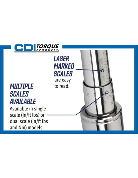 Llave de Torque Ajustable CDI 10005MFRMH 200-1000 pies-libras
