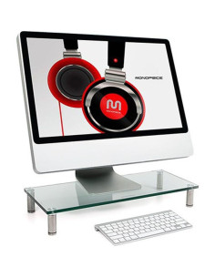 Soporte de Escritorio Monoprice 55.88x24.13cm Vidrio Transparente 2