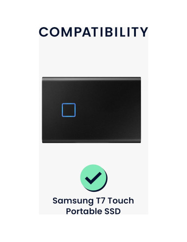 Funda de Silicona kwmobile para Samsung T7 Touch SSD - Negro