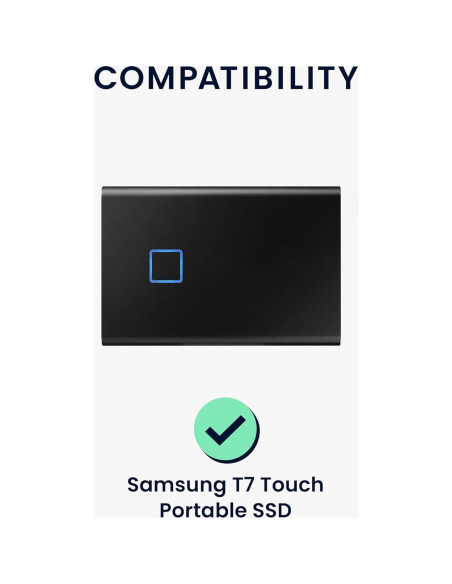 Funda de Silicona kwmobile para Samsung T7 Touch SSD - Negro