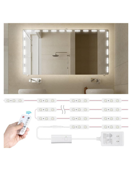 Kintion Luz de Espejo LED 3m Regulable para Maquillaje