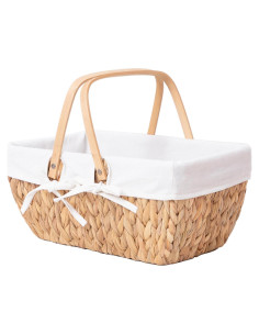 Cesta de Picnic GYASVWU de Jacinto de Agua 38x25x18cm
