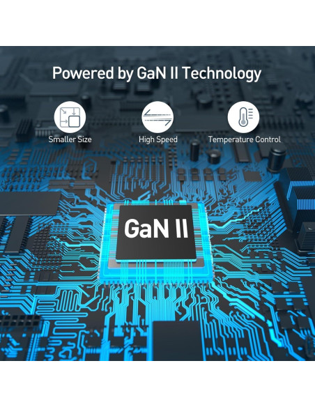 Cargador de pared USB C Nekmit 47W con 2 puertos - Negro