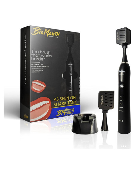 Cepillo de dientes eléctrico Dr Bobbi Big Mouth negro | 5 modos de limpieza