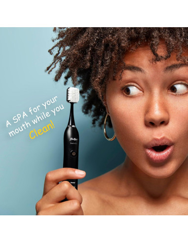 Cepillo de dientes eléctrico Dr Bobbi Big Mouth negro | 5 modos de limpieza