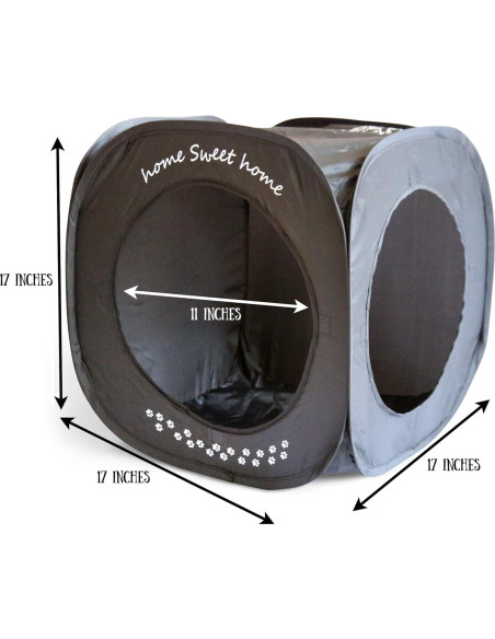 Cubo para Gatos Feline Ruff 43cm Plegable Negro