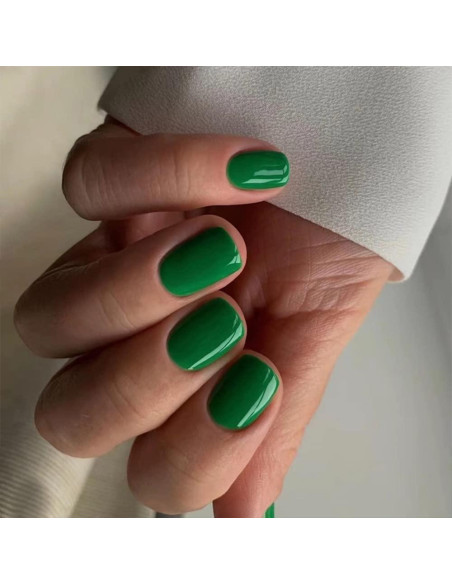 Uñas Postizas Cortas KQueenest Verde Turquesa Reutilizables