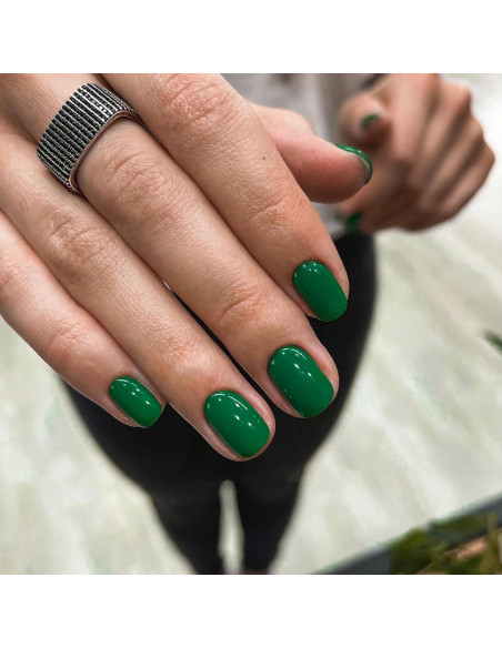 Uñas Postizas Cortas KQueenest Verde Turquesa Reutilizables