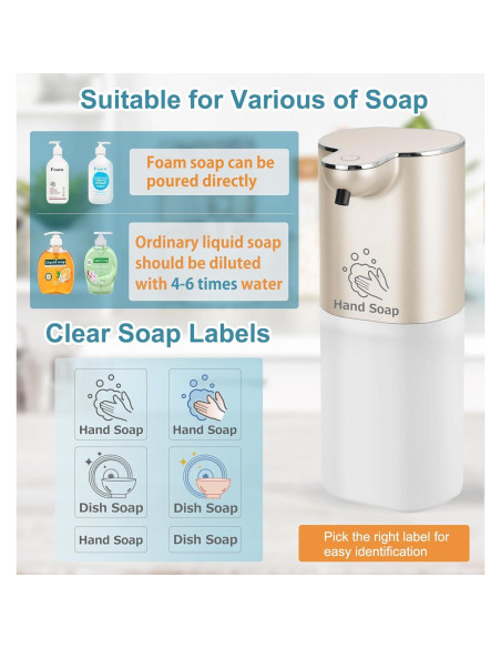 Dispensador Automático de Jabón Espumoso Cheftick 400ml