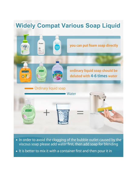 Dispensador Automático de Jabón Espumoso Cheftick 400ml