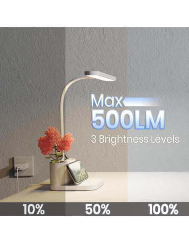 Lámpara de Escritorio LED AXX SD-905A Blanca Regulable