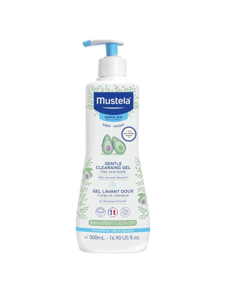 Gel Limpiador Suave Mustela Baby 500 ml - Jabón Cabello y Cuerpo