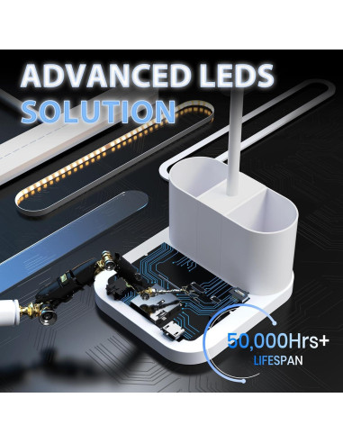 Lámpara de Escritorio LED AXX SD-905A Blanca Regulable