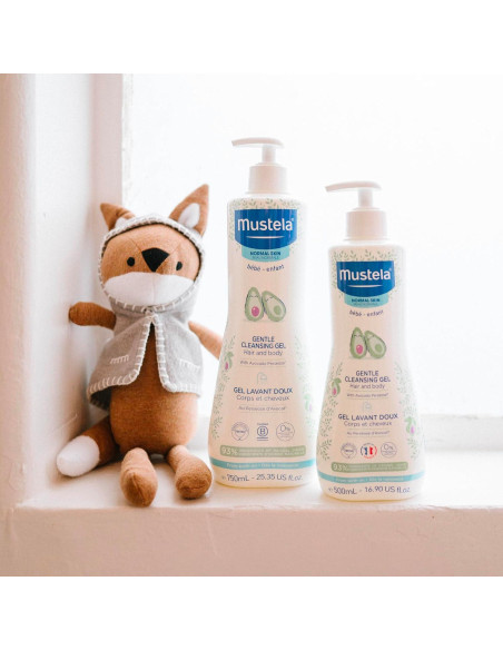 Gel Limpiador Suave Mustela Baby 500 ml - Jabón Cabello y Cuerpo
