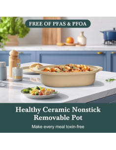 Olla de Cocción Lenta 4QT INDY VAC Programable 8 en 1 2