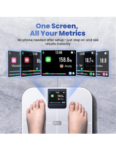 Báscula Inteligente Digital Rabater 28 Métricas 181.4 kg Blanco 2