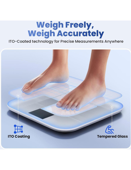 Báscula Inteligente Digital Rabater 28 Métricas 181.4 kg Blanco