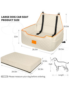 Asiento Elevador para Perros XIEEAOZEE Beige 72.4x52.1cm 2