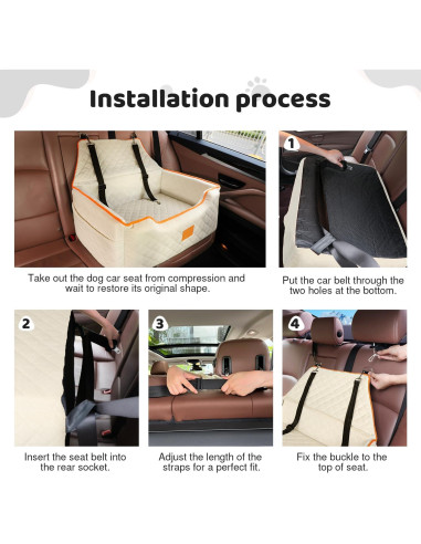 Asiento Elevador para Perros XIEEAOZEE Beige 72.4x52.1cm