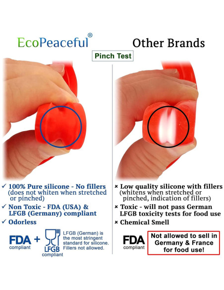 Tapa de Silicona EcoPeaceful para Instant Pot 5-6 Qt