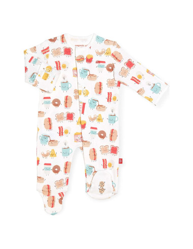 Pijama de Pie Magnético Bebé 100% Algodón Orgánico Prematuro