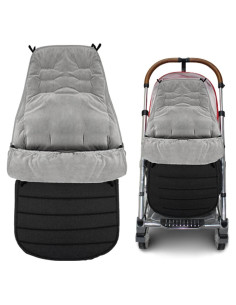 Saco para Cochecito XIFAMNIY Impermeable Terciopelo Negro 0-12M